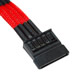 Image shows the NZXT CB 4-pin to 3 SATA premium cable SATA connectors.